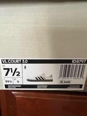 Adidas VL Court 3.0 Men’s Skate Shoe - White/Black